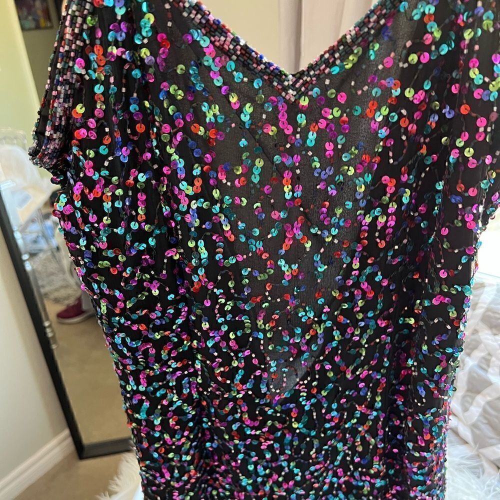 Beaded Party Mini Dress 